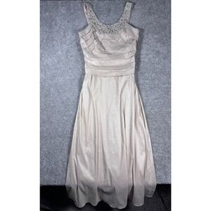 Jessica Howard Sz 16 Evening Dress Sleeveless Beaded Formal Gown